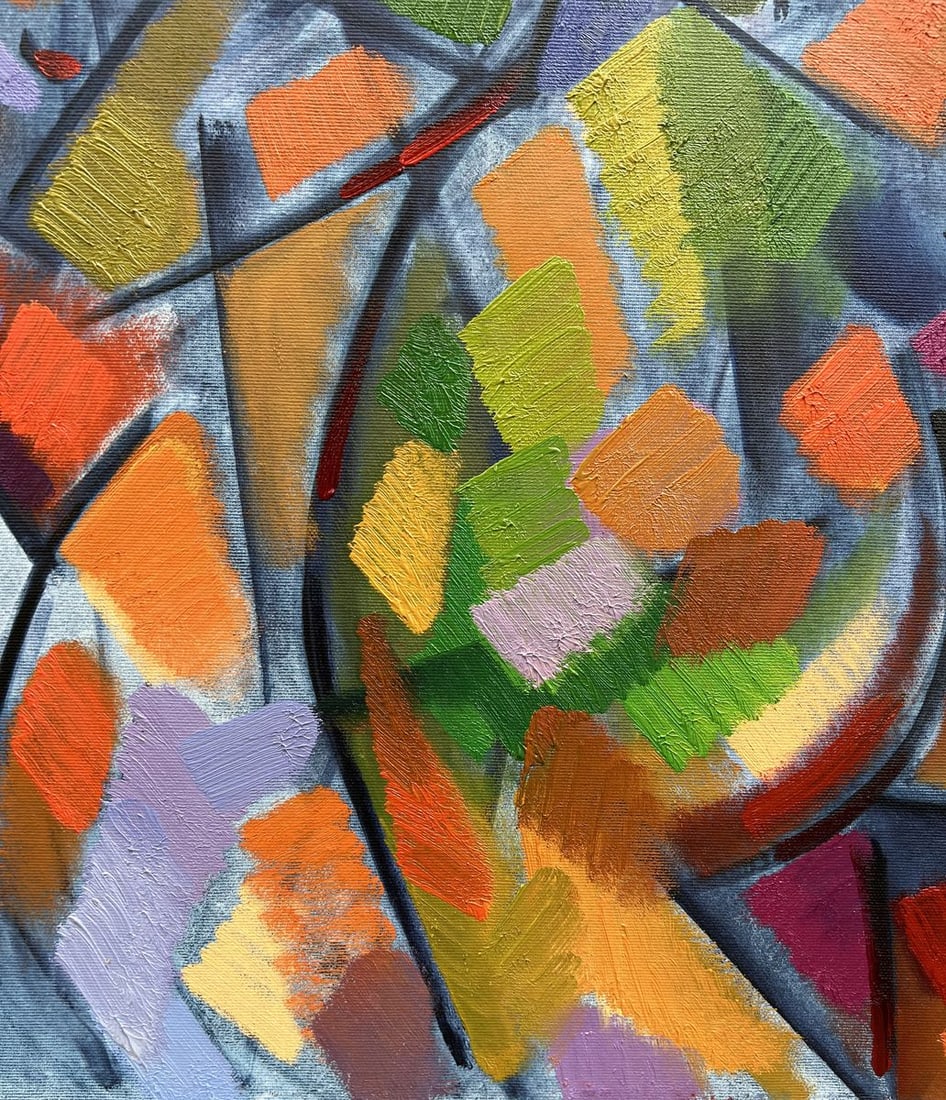 Abstract oil painting two girls Peter Dobrev - 9