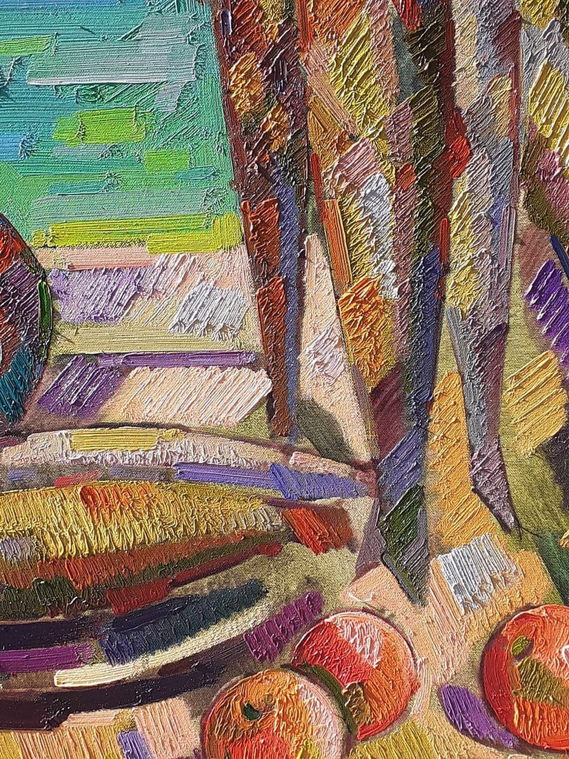 Oil painting Fish and fruit Peter Dobrev - 5