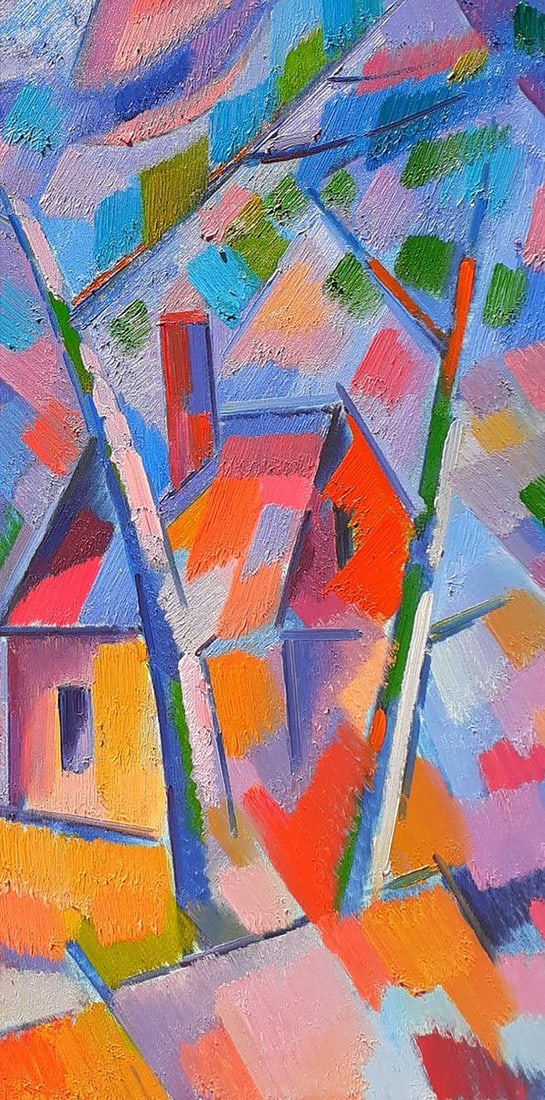 Oil painting Industrial motive Peter Dobrev - 5