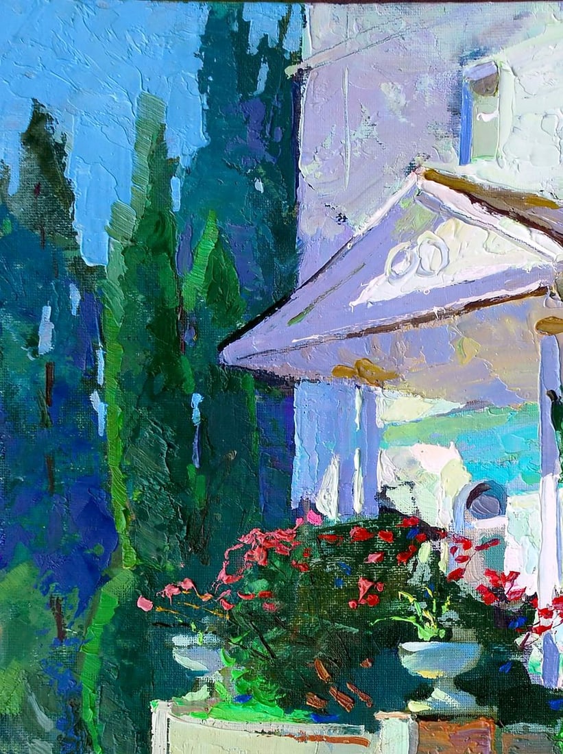 Oil painting Summer sketch Egor Shvachunov - 2
