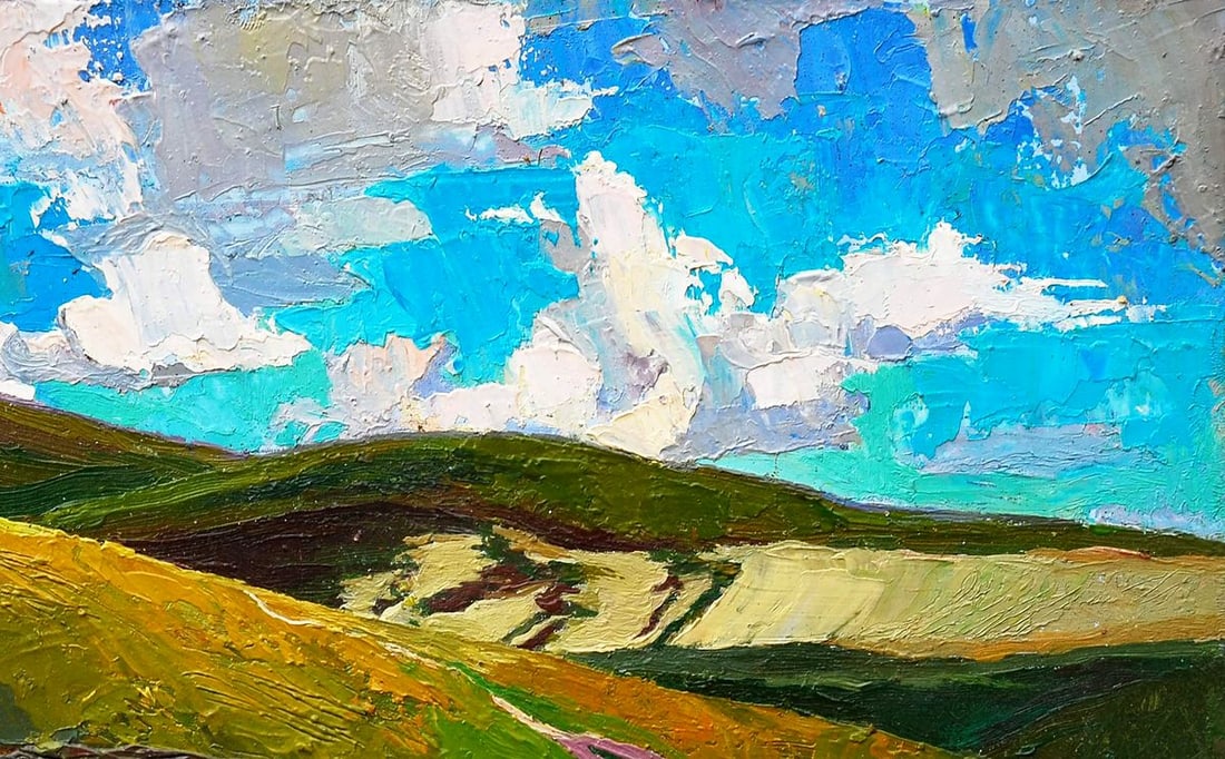 Oil painting In the mountains Egor Shvachunov - 3