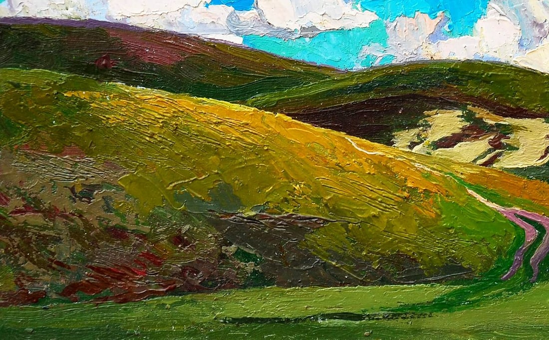 Oil painting In the mountains Egor Shvachunov - 4