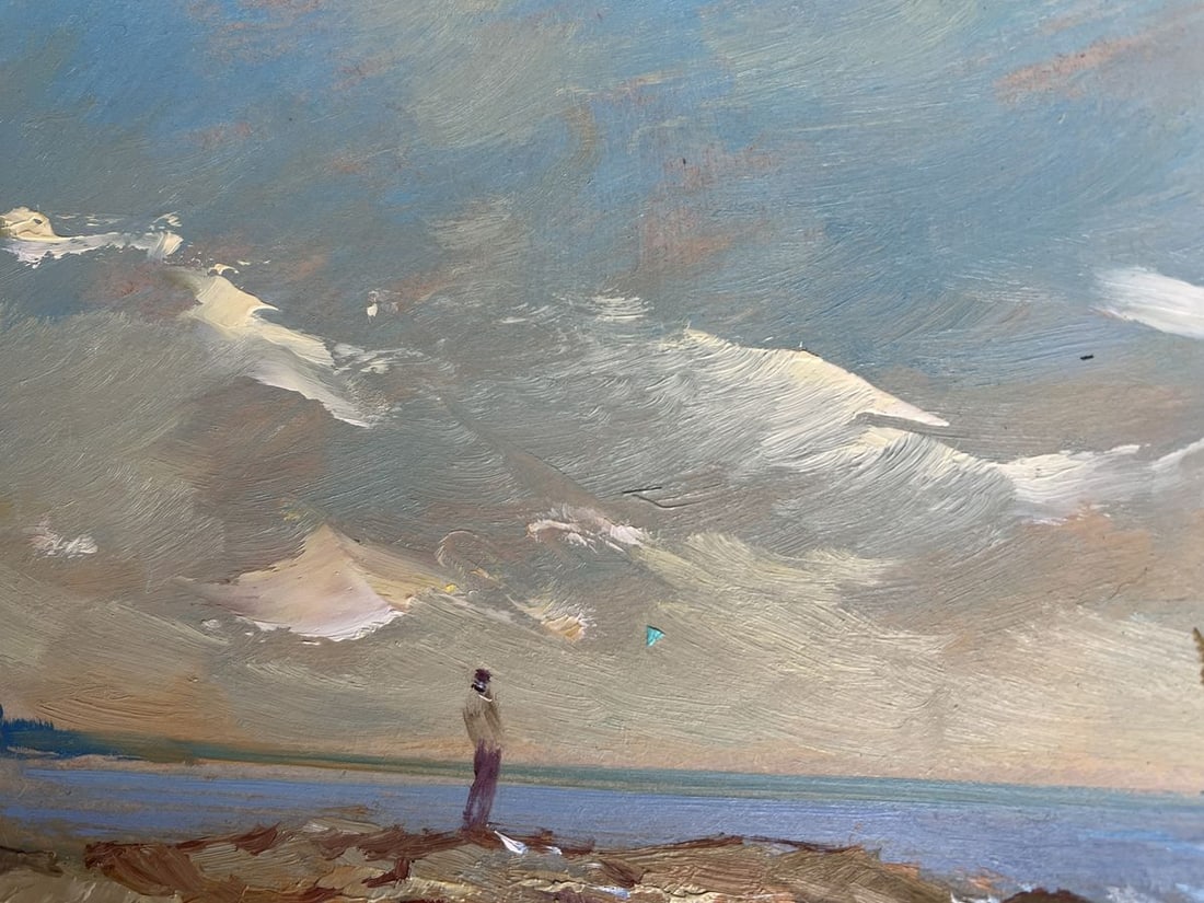 Oil painting Admire the sunset at sea Yuriy Suprunchuk - 5