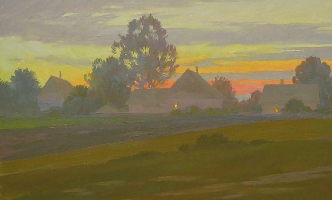Oil painting August evening Valery Savenets - 3