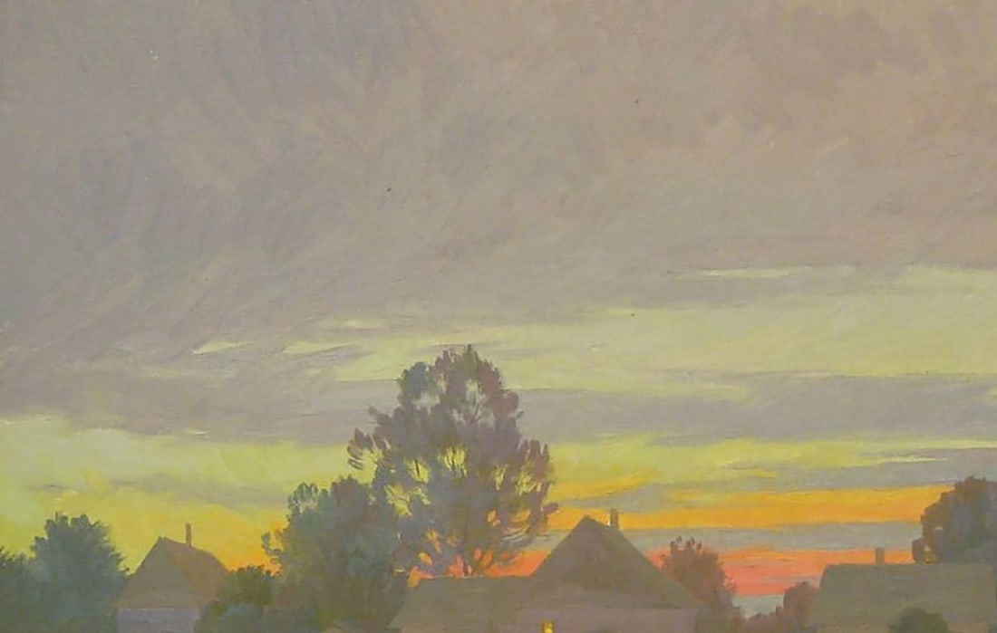 Oil painting August evening Valery Savenets - 4