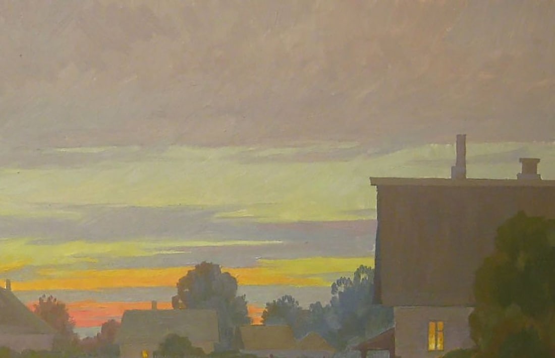 Oil painting August evening Valery Savenets - 5