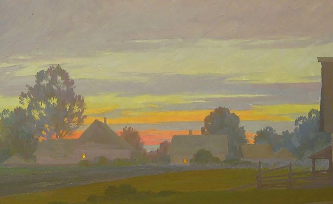 Oil painting August evening Valery Savenets - 6