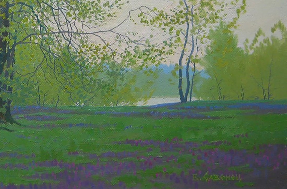Oil painting April spring mood Valery Savenets - 2