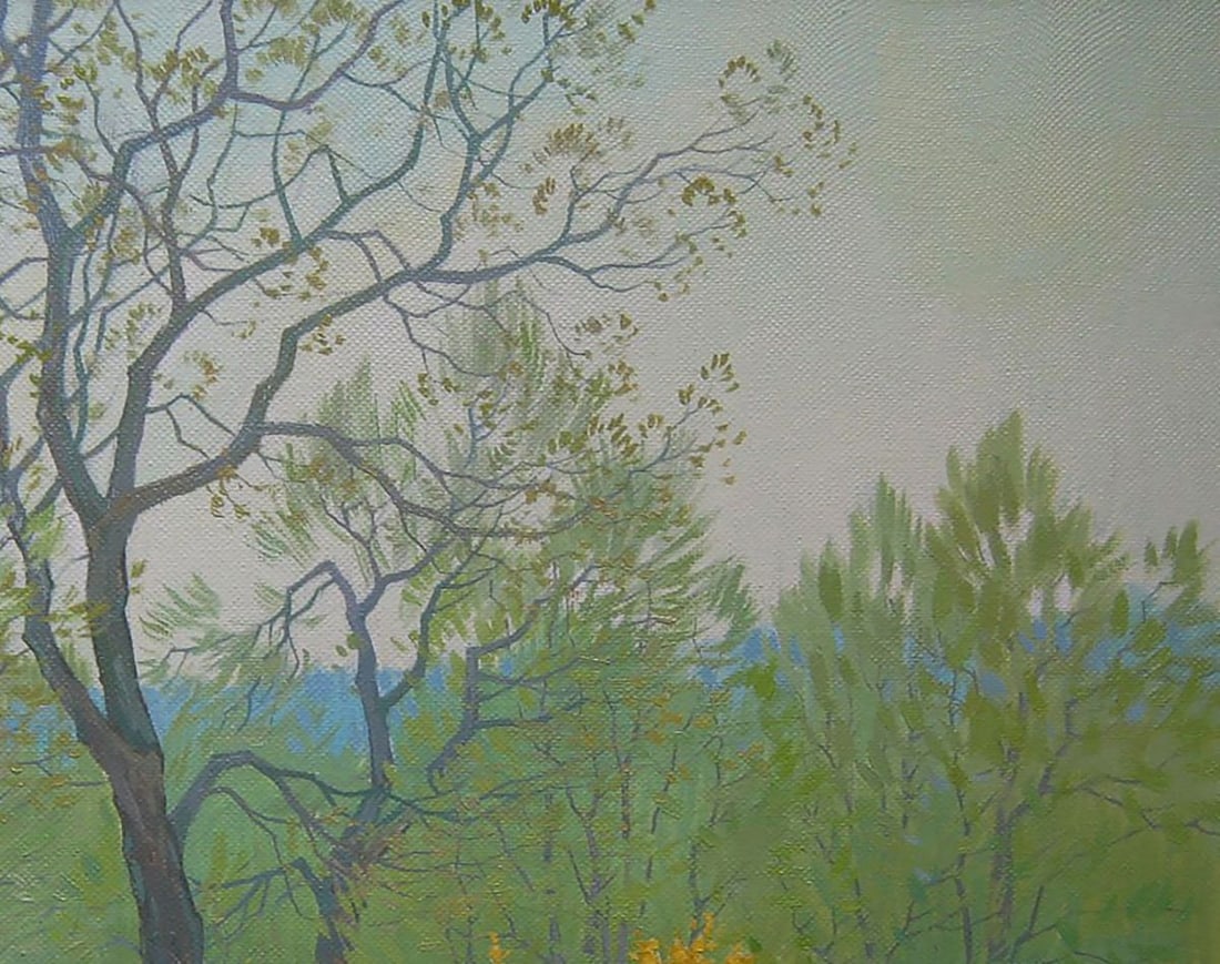 Oil painting Spring City Park Valery Savenets - 5