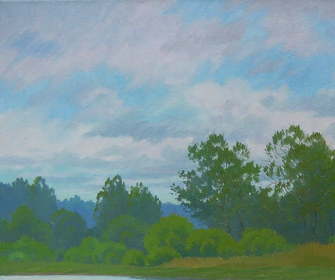 Oil painting On the summer lake Valery Savenets - 4