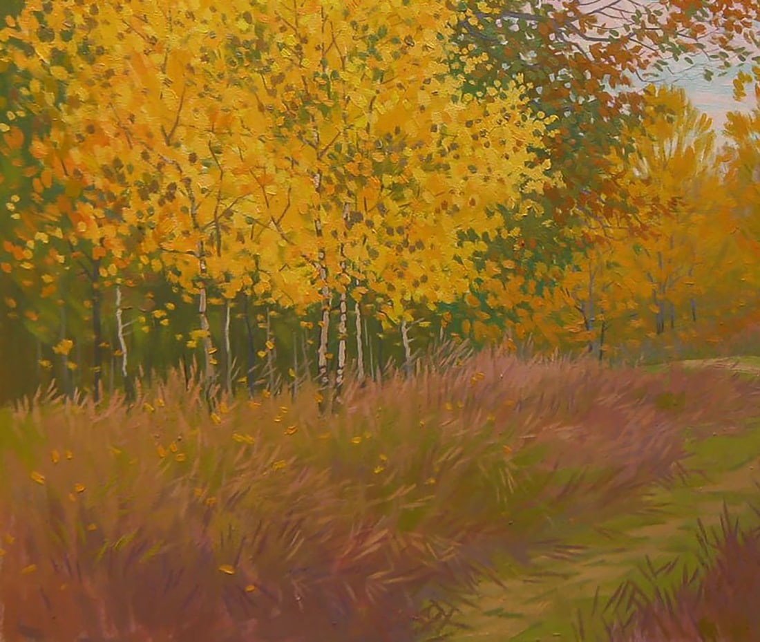 Oil painting Golden autumn nature Valery Savenets - 3