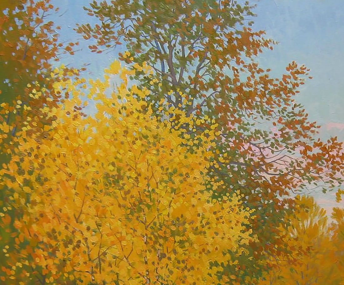 Oil painting Golden autumn nature Valery Savenets - 4