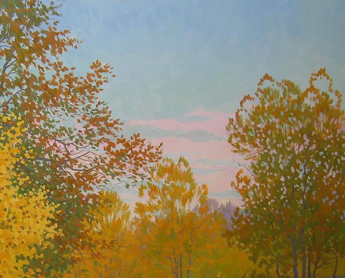 Oil painting Golden autumn nature Valery Savenets - 5