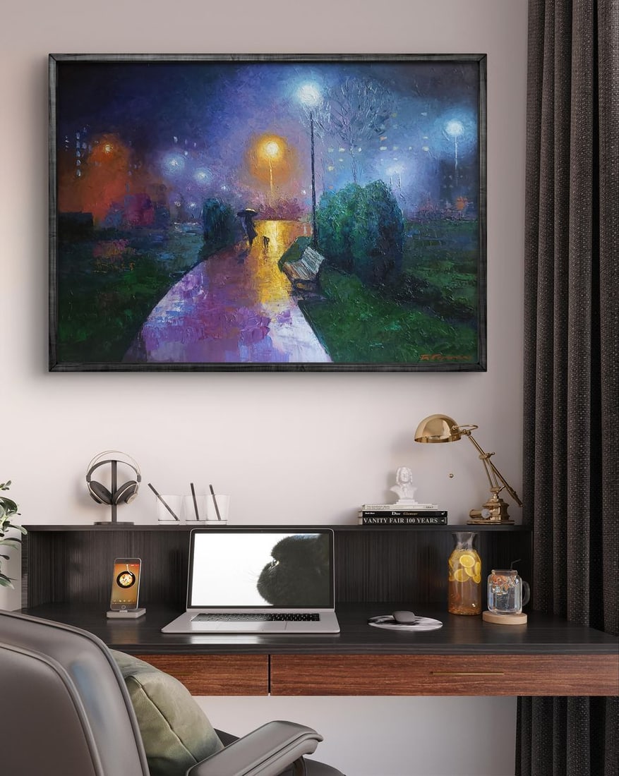 Oil painting Under the rain Boris Serdyuk - 2