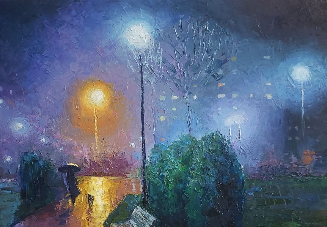 Oil painting Under the rain Boris Serdyuk - 5