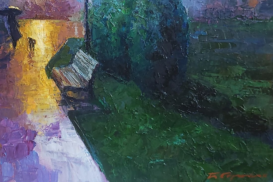 Oil painting Under the rain Boris Serdyuk - 7