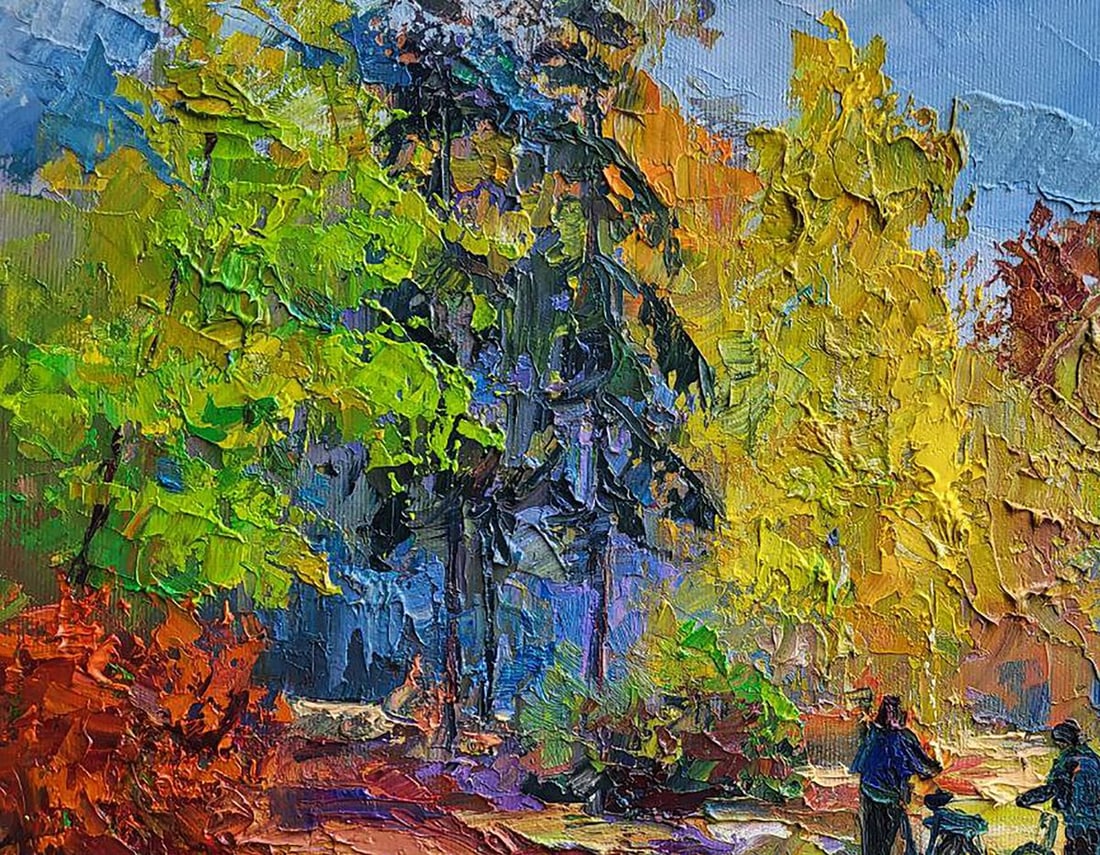 Oil painting Mushroom Pickers Boris Serdyuk - 4