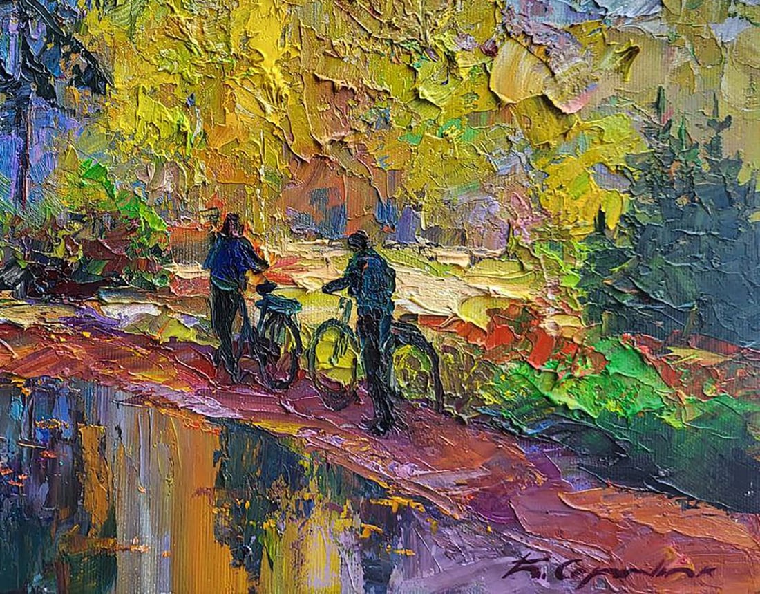 Oil painting Mushroom Pickers Boris Serdyuk - 7