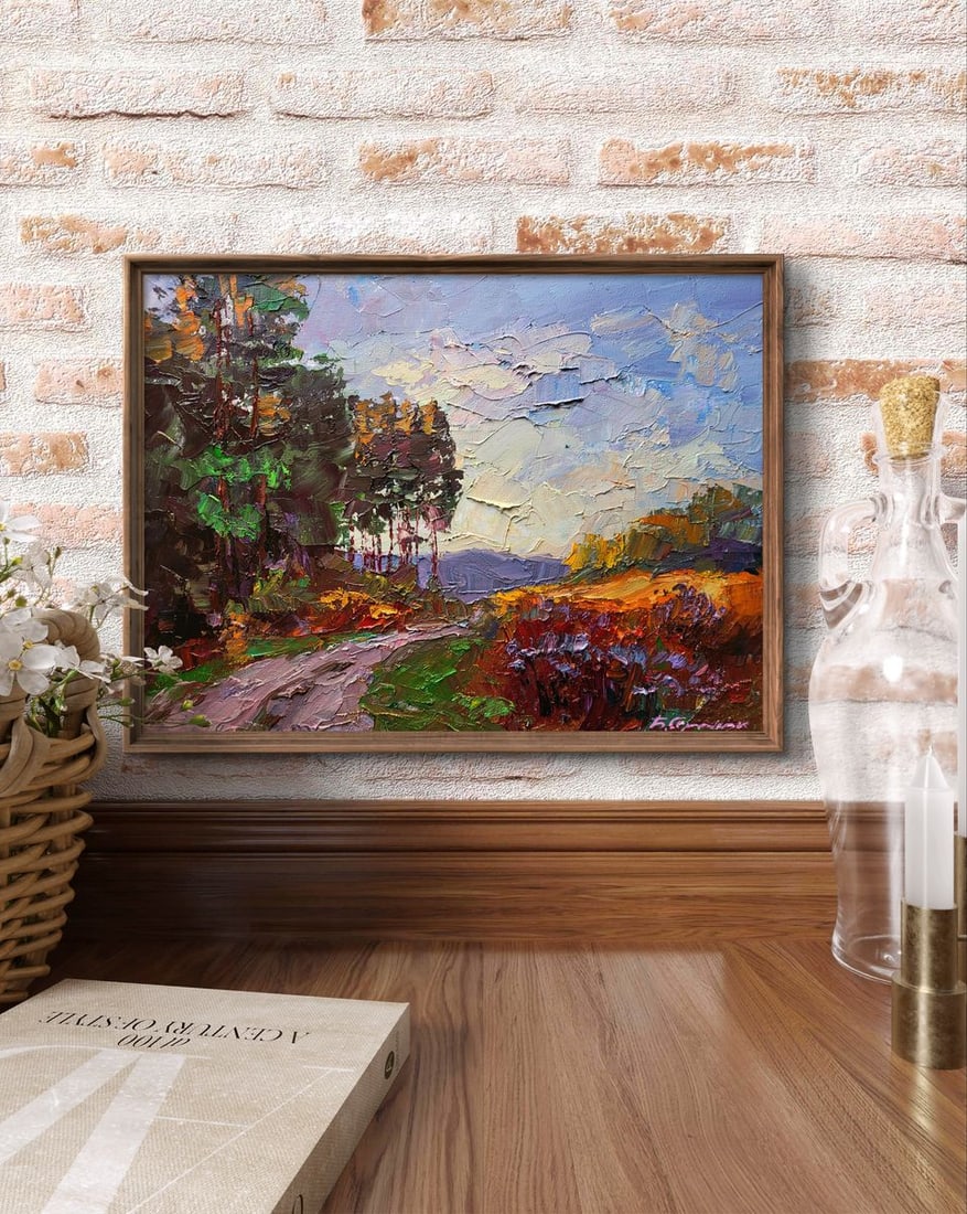 Oil painting The road to the forest Boris Serdyuk - 2