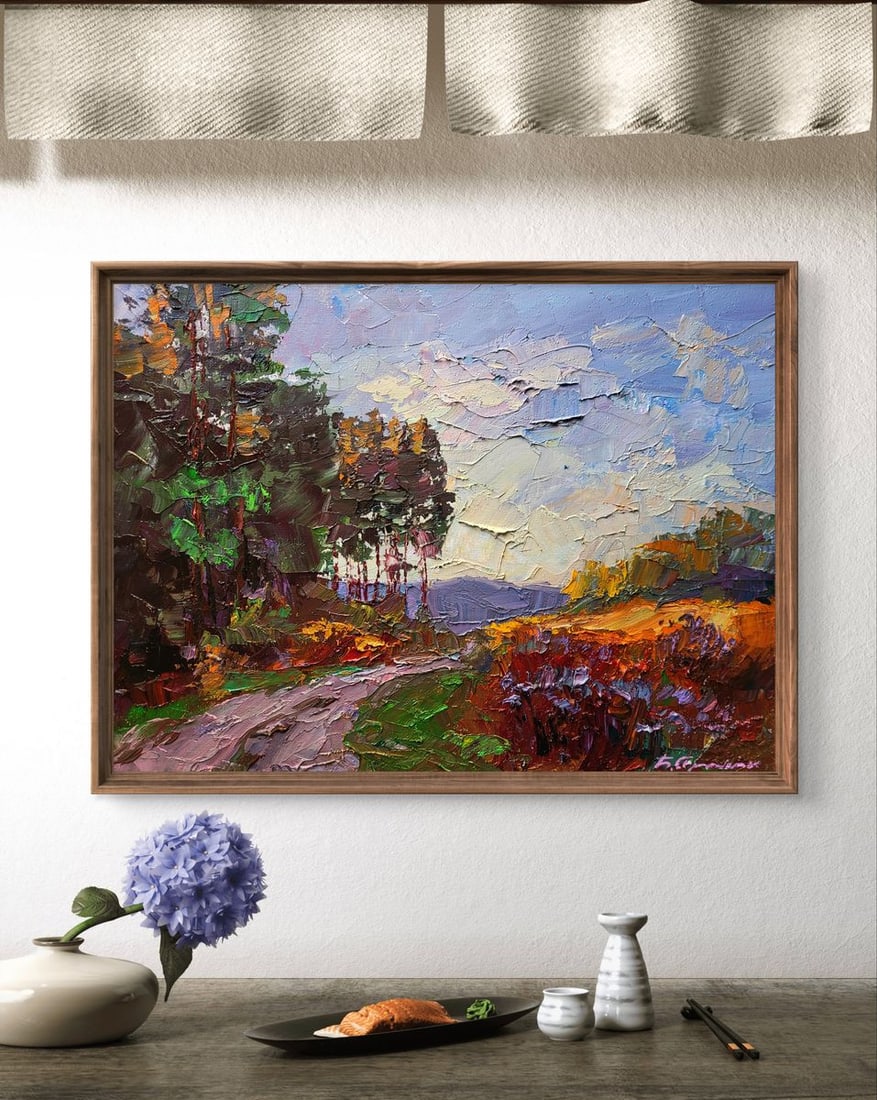 Oil painting The road to the forest Boris Serdyuk - 3