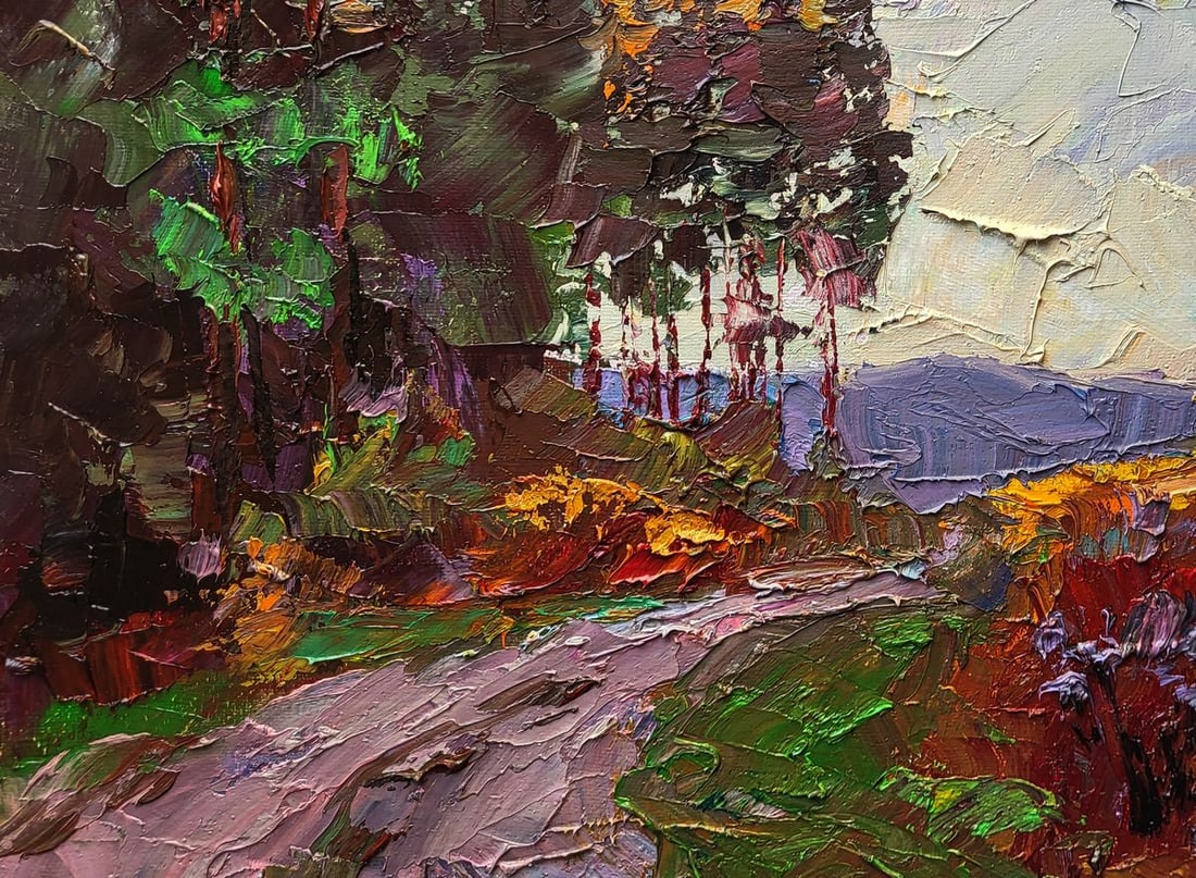 Oil painting The road to the forest Boris Serdyuk - 6