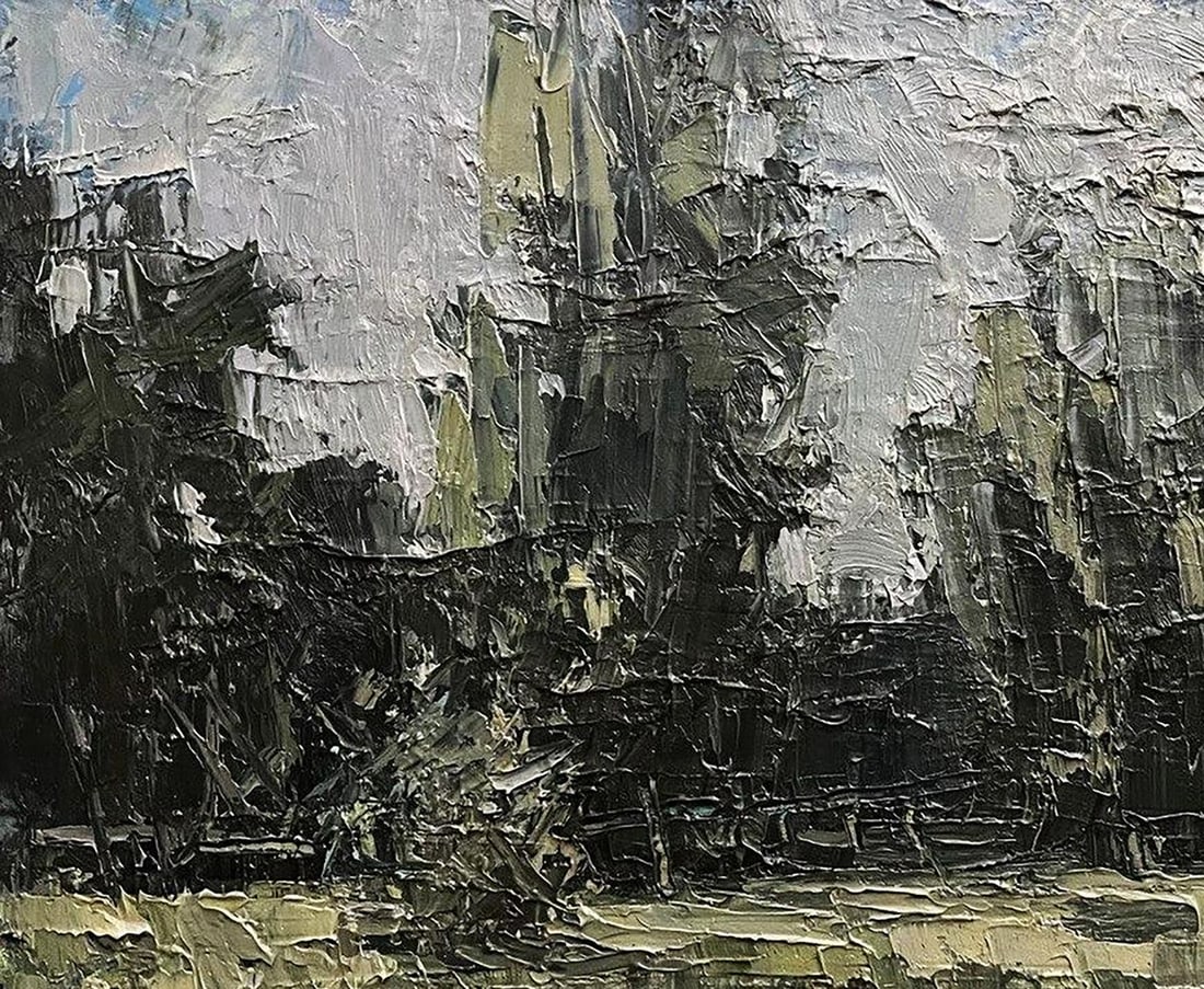 Oil painting River Etude Volodymyr Pashchenko - 4