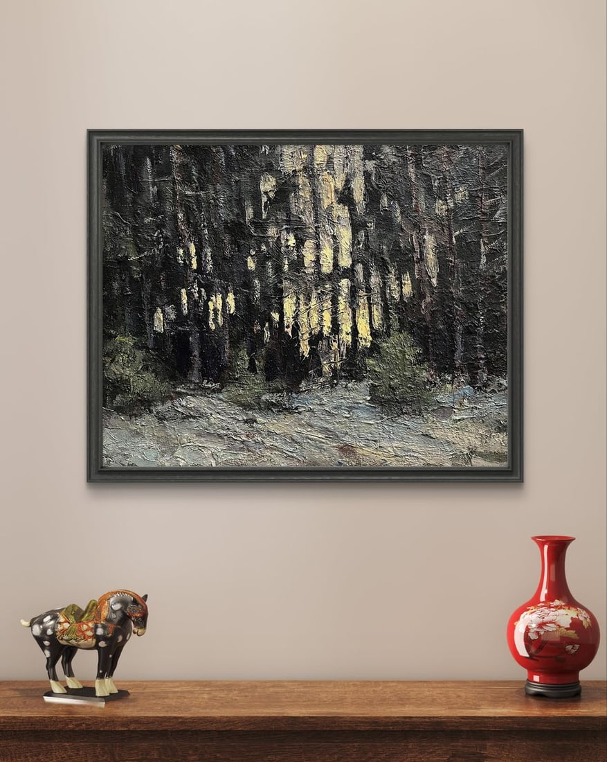 Oil painting Early snow Volodymyr Pashchenko - 2