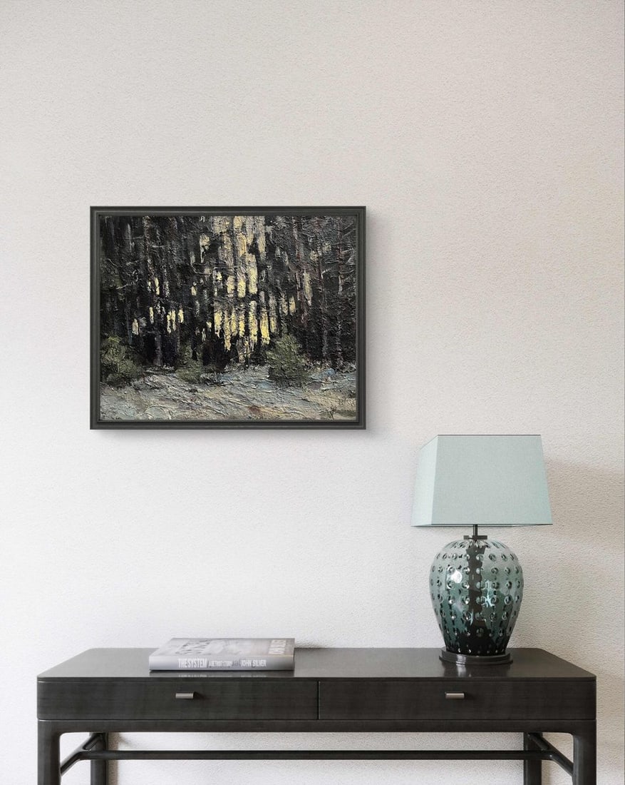 Oil painting Early snow Volodymyr Pashchenko - 3