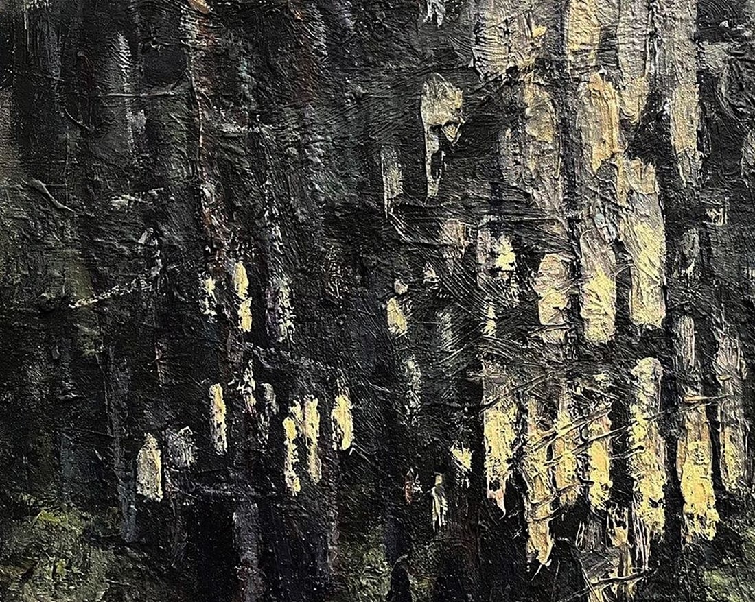 Oil painting Early snow Volodymyr Pashchenko - 4