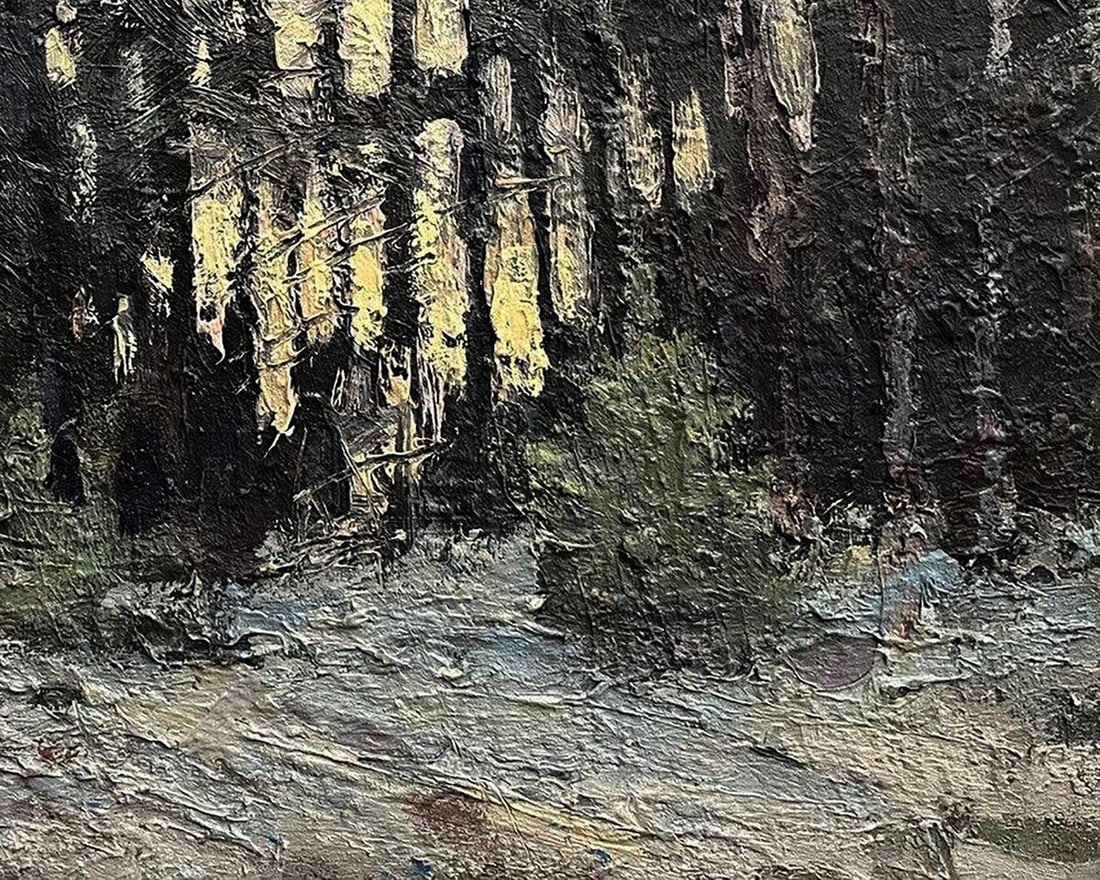 Oil painting Early snow Volodymyr Pashchenko - 7