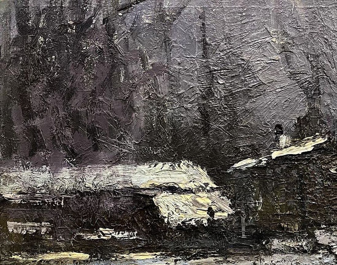 Oil painting Sketch under the village Volodymyr Pashchenko - 4