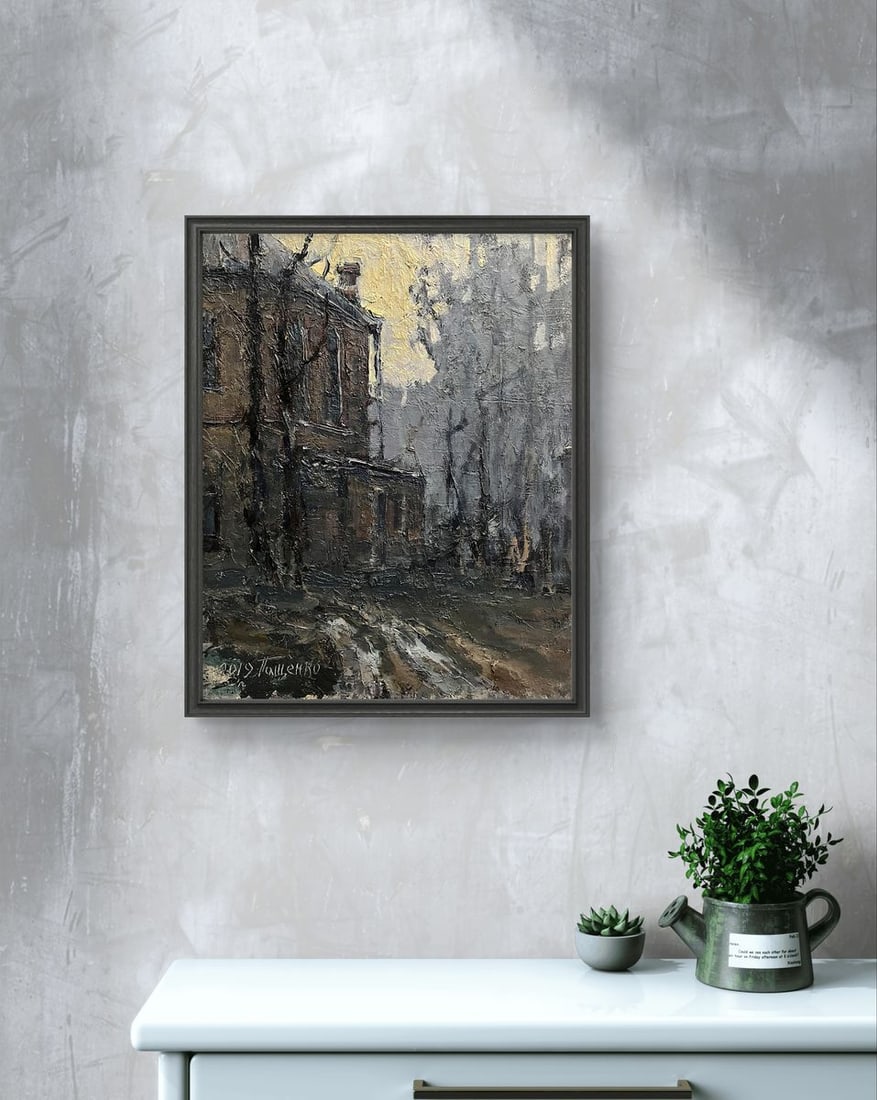 Oil painting Village life Volodymyr Pashchenko - 2