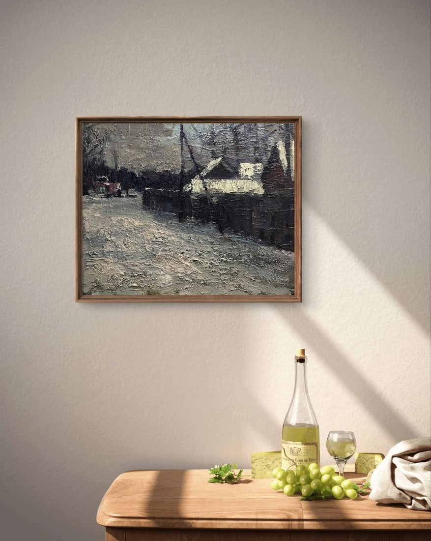 Oil painting Snowy spring Volodymyr Pashchenko - 3