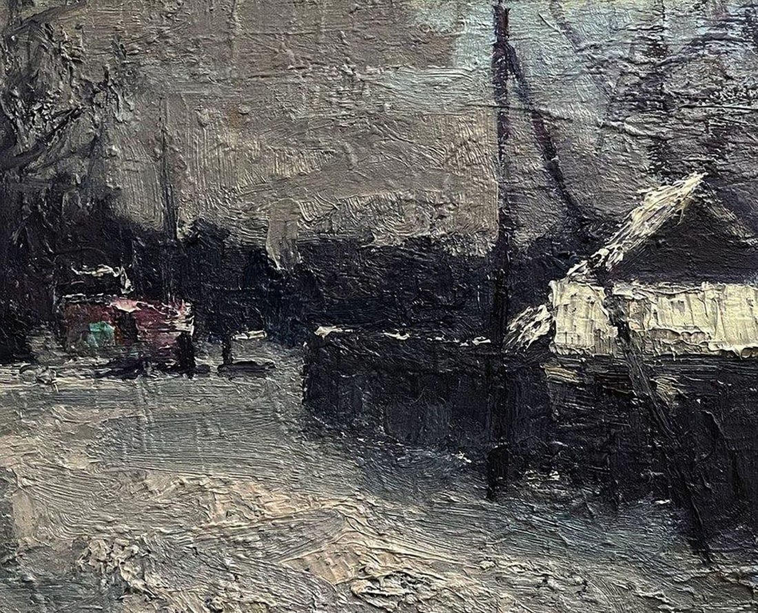 Oil painting Snowy spring Volodymyr Pashchenko - 4