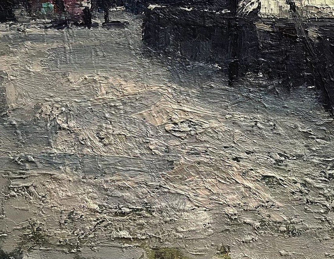 Oil painting Snowy spring Volodymyr Pashchenko - 6