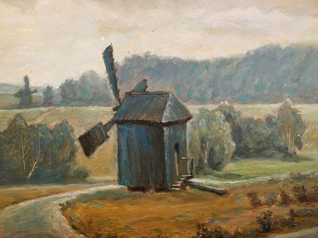 Oil painting Landscape with a mill Rusin Arkady Viktorovich - 2