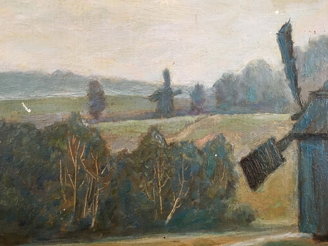 Oil painting Landscape with a mill Rusin Arkady Viktorovich - 4