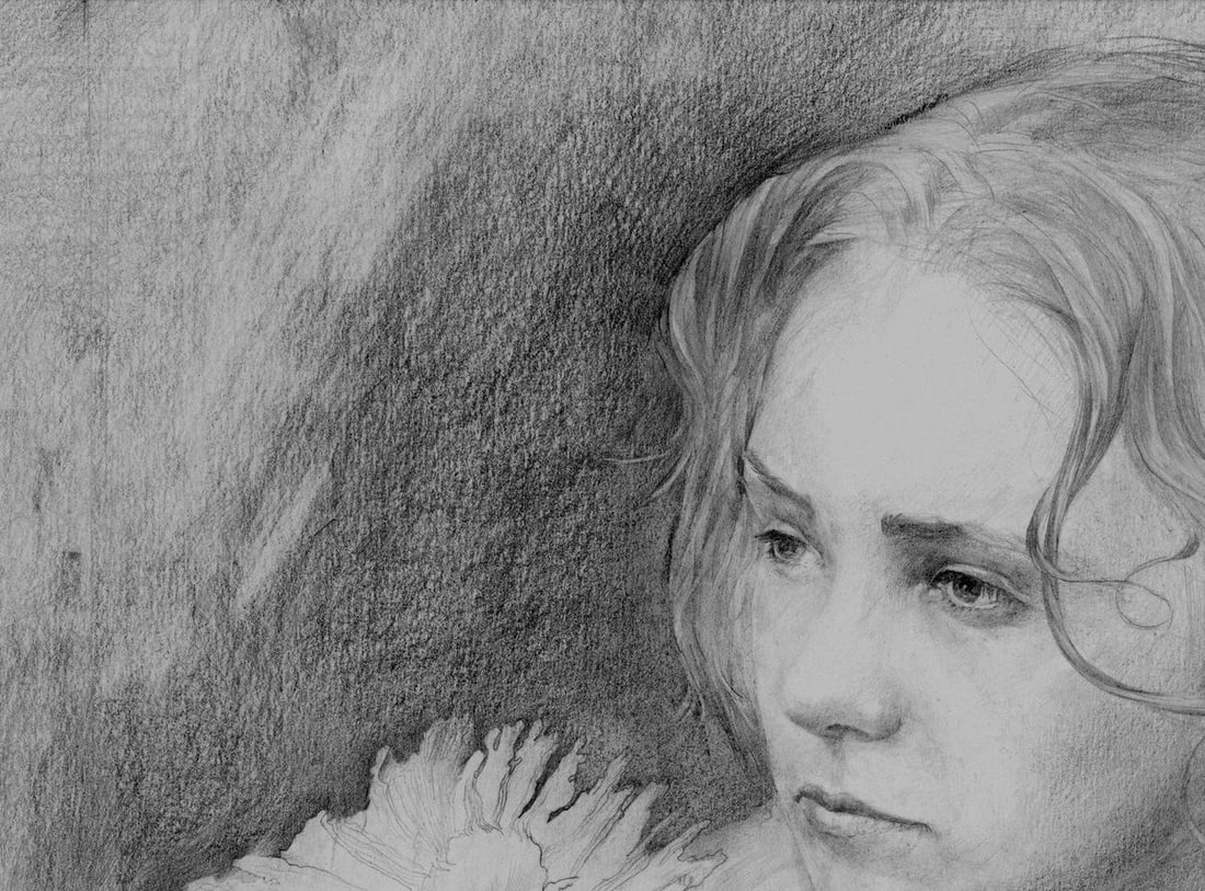 Pencil painting Portrait of a wife Vasily Korkishko - 2