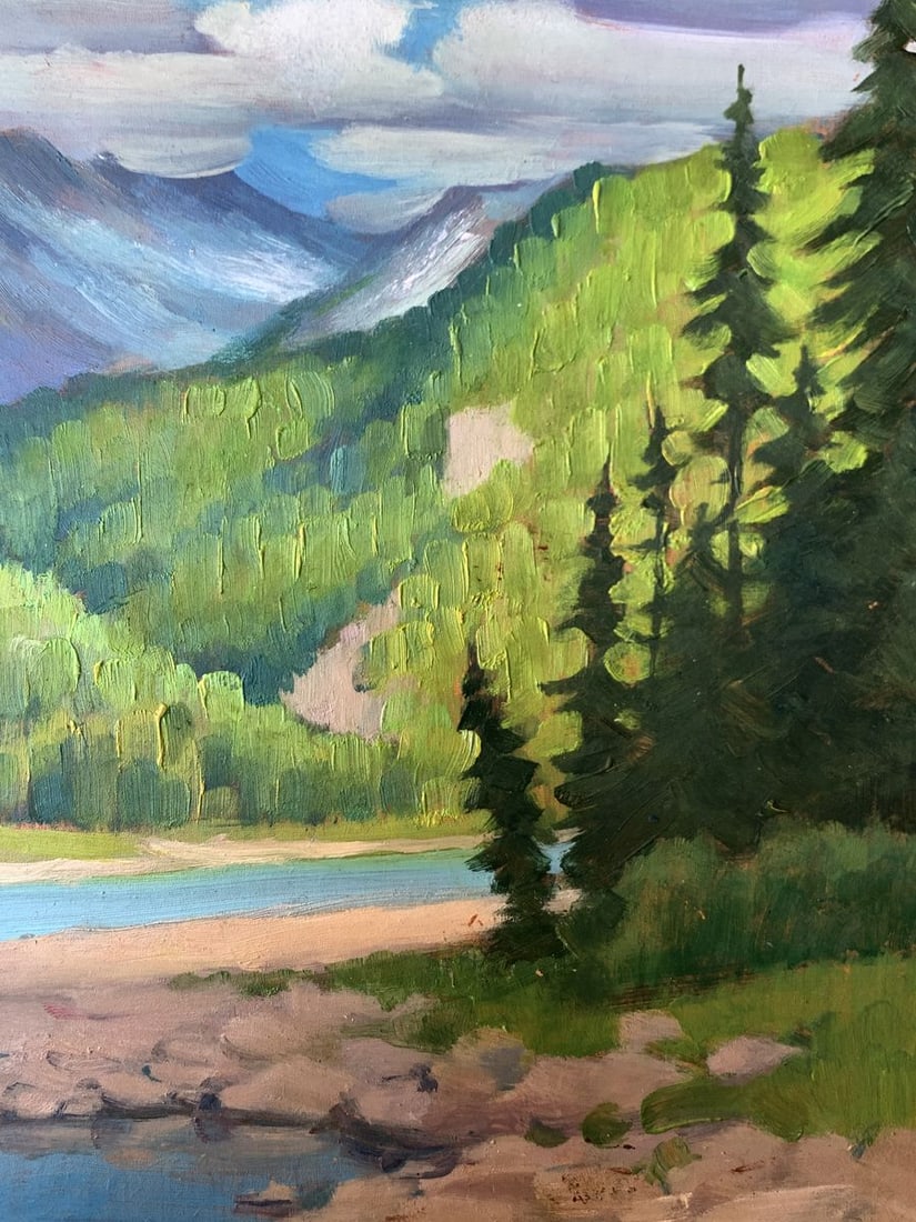 Oil painting Clouds over the mountain Mykhailo Burdylo - 10