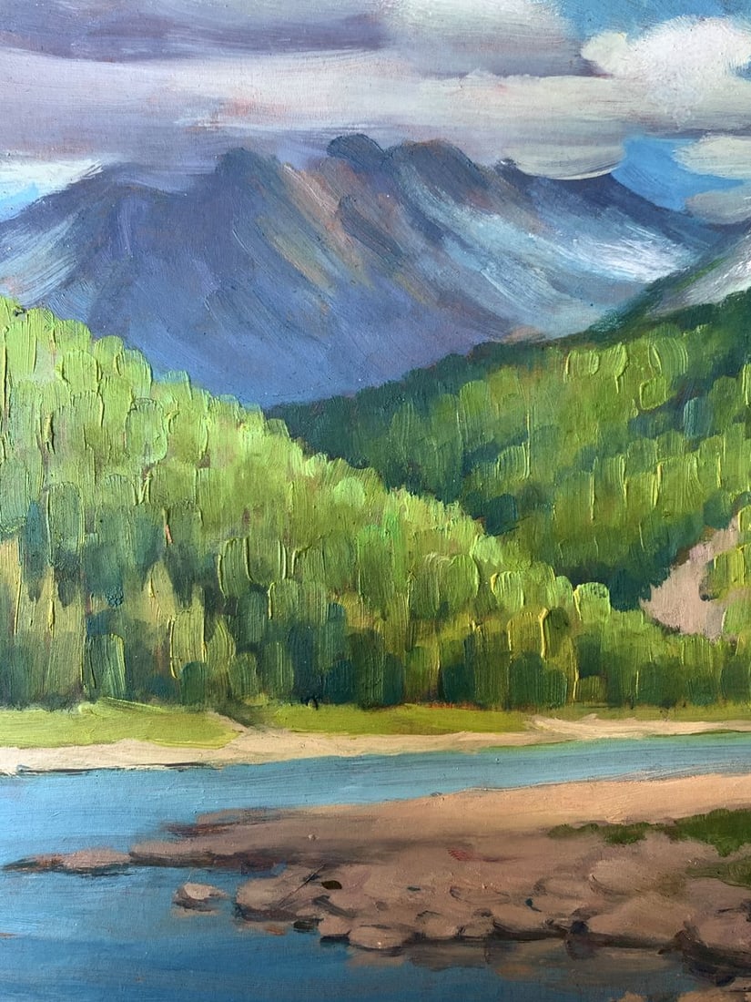 Oil painting Clouds over the mountain Mykhailo Burdylo - 5