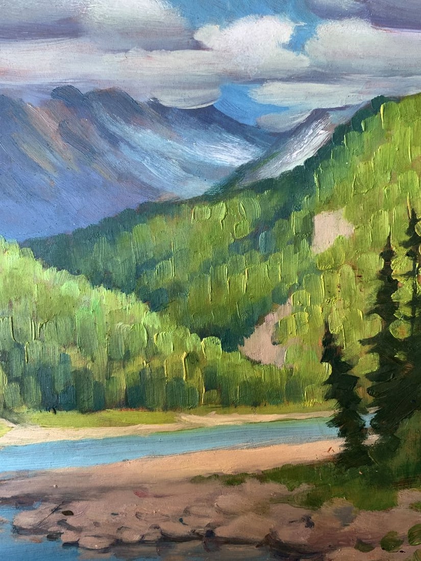 Oil painting Clouds over the mountain Mykhailo Burdylo - 7