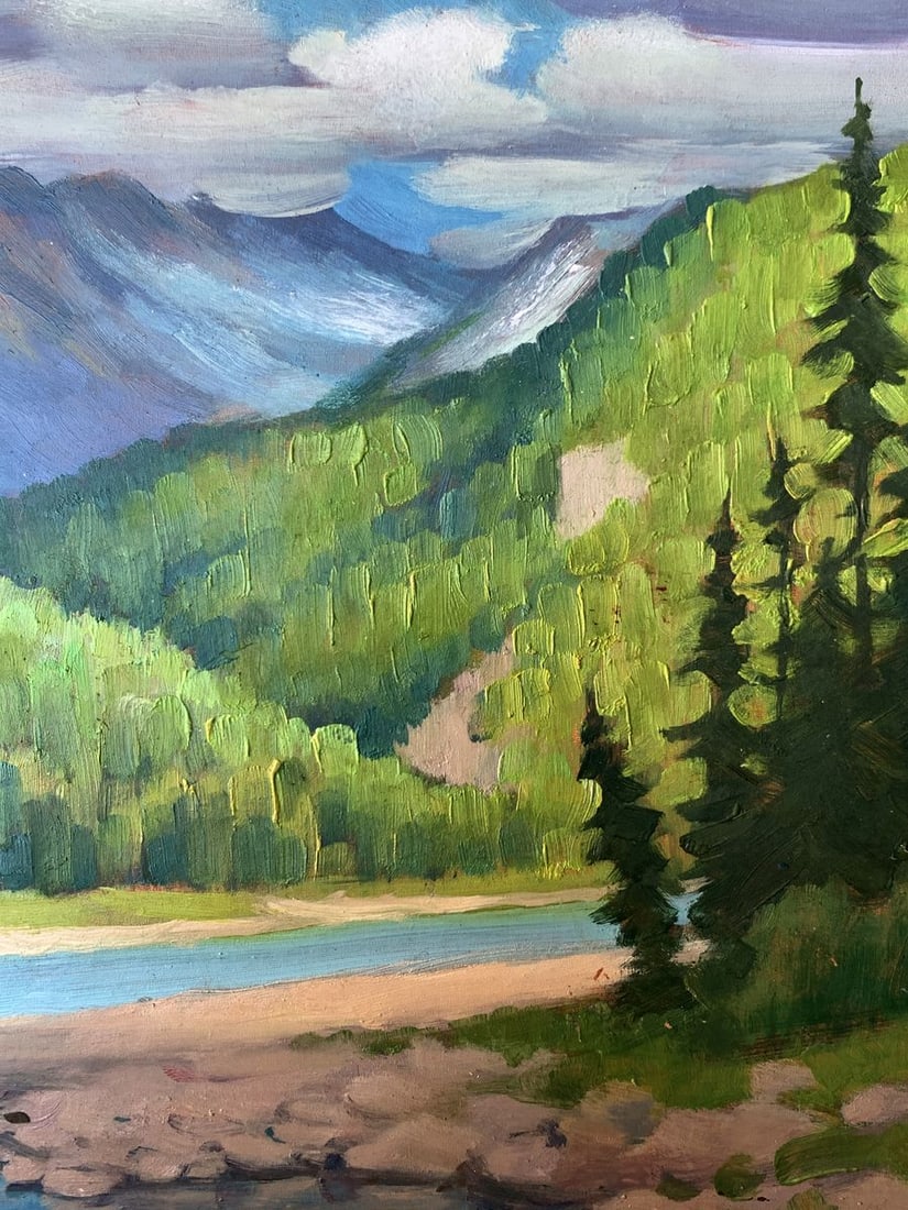 Oil painting Clouds over the mountain Mykhailo Burdylo - 8