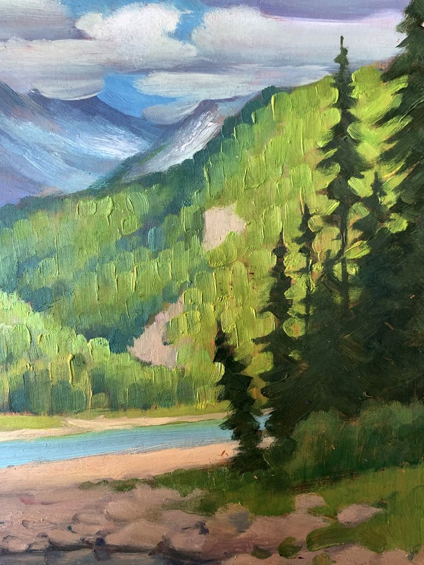 Oil painting Clouds over the mountain Mykhailo Burdylo - 9