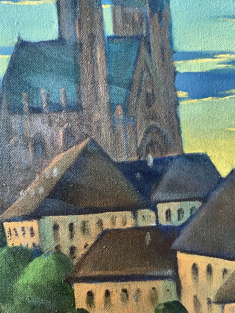 Oil painting City Castle Mykhailo Burdylo - 10