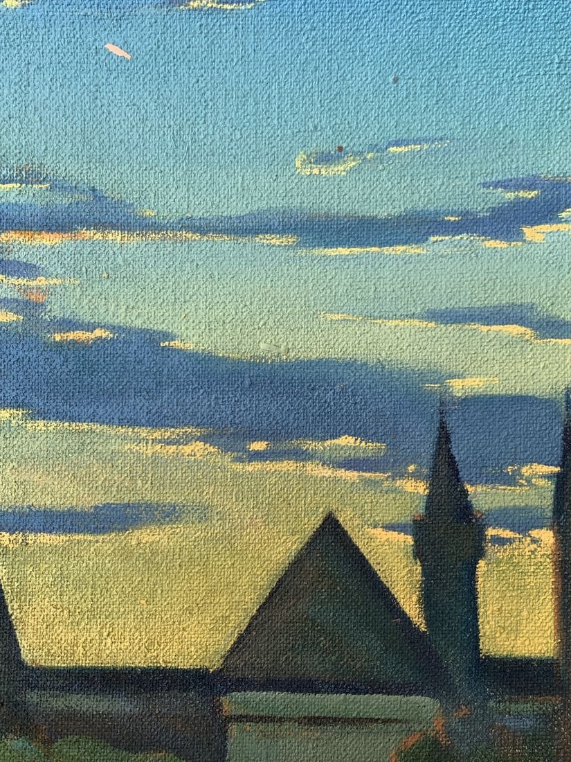 Oil painting City Castle Mykhailo Burdylo - 4