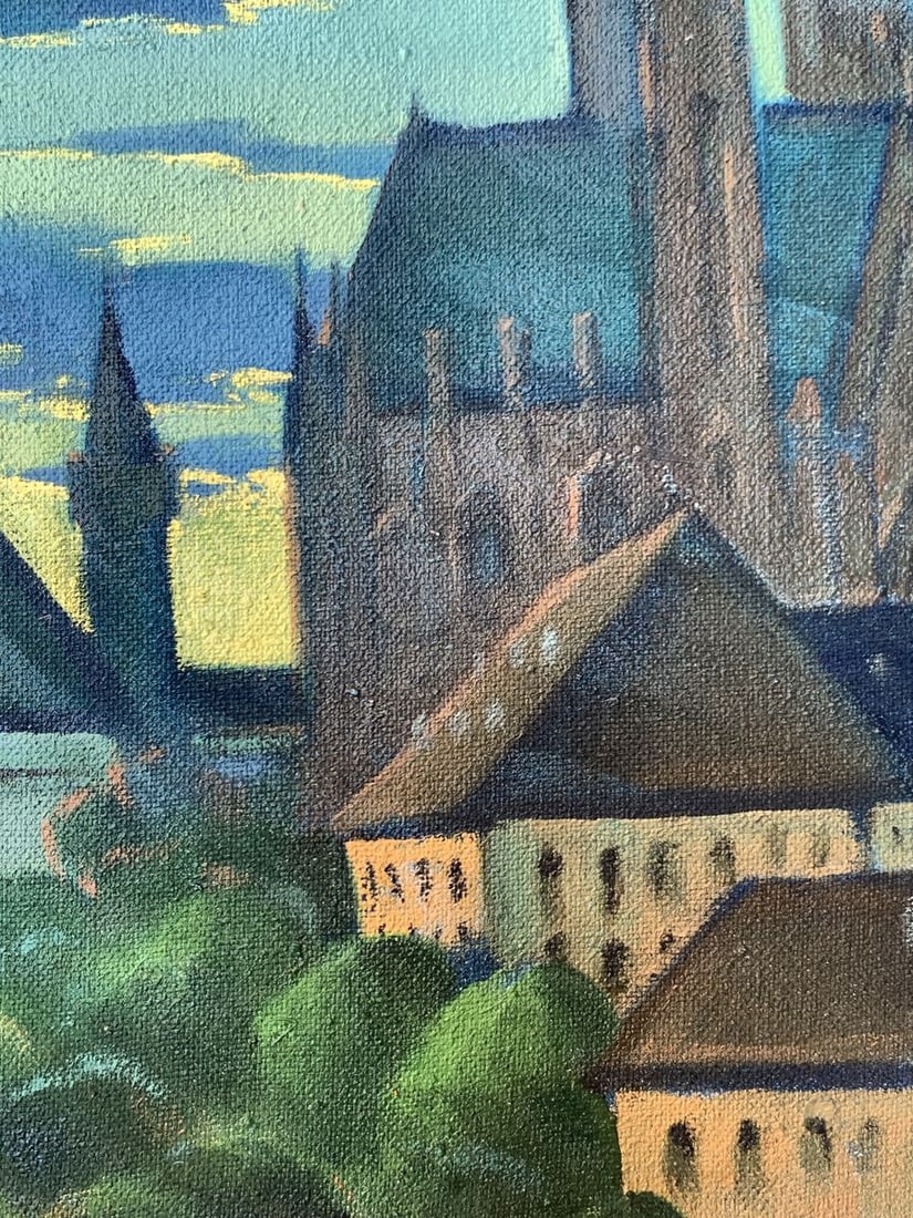 Oil painting City Castle Mykhailo Burdylo - 7