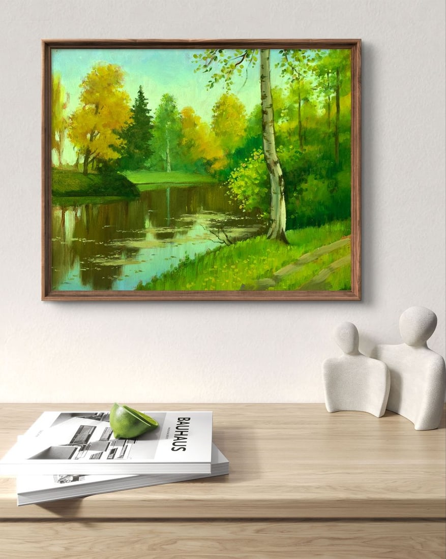 Oil painting Forest park Mykhailo Burdylo - 2