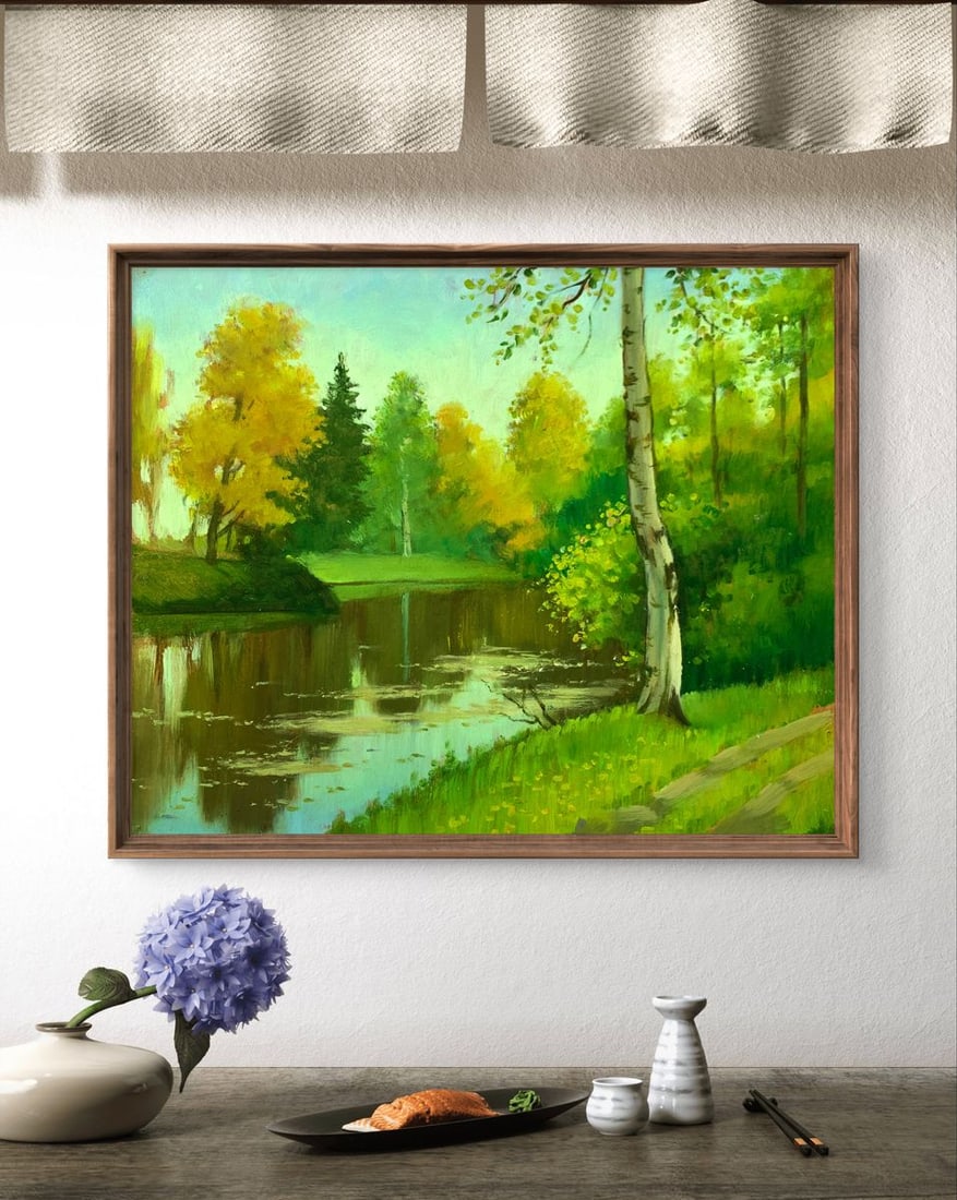 Oil painting Forest park Mykhailo Burdylo - 3