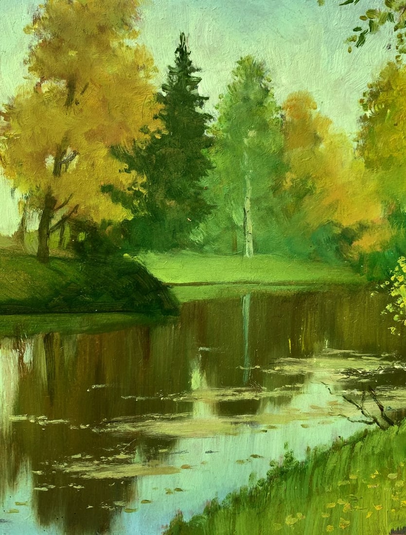Oil painting Forest park Mykhailo Burdylo - 5