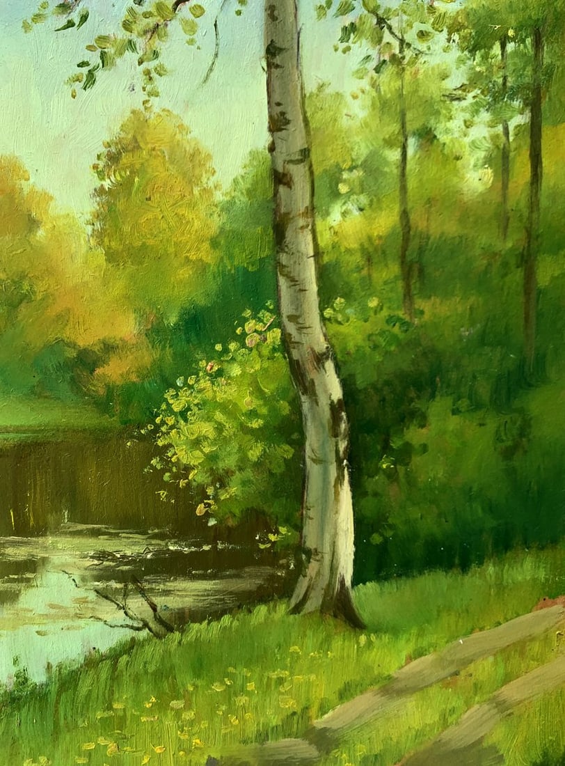 Oil painting Forest park Mykhailo Burdylo - 9